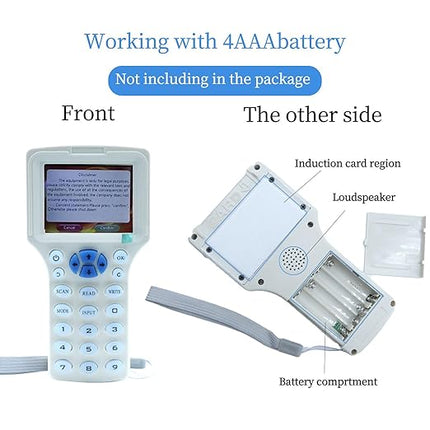 RFID Copier RFID Reader Writer Multi-Frequency RFID Card Reader Smart Card Decoder with Free Software and USB for Access Control Home Security