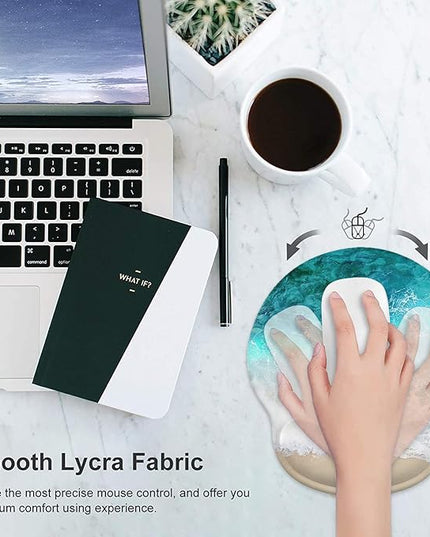 Lateefah Mouse Pad with Wrist Rest, 3-in-1 Gaming Mouse Pad, Keyboard Wrist Rest, Ergonomic Memory Foam Mousepad with Wrist Support for Computer Keyboard