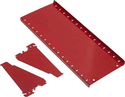 Wall Control Shelf 6in Deep Pegboard Shelf Assembly Pegboard and Slotted Tool Board - Red