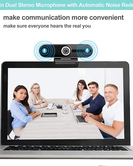 UHD 4K Webcam with Microphone: 8MP USB Computer Web Camera with Privacy Shutter and Tripod, External Webcam Pro Streaming Webcams PC Cam w/Mic Noise Reduction for Winsdows Mac OS Desktop Laptop
