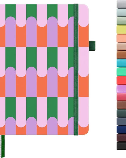 &And Per Se Lined Journal Notebook, 160 Pages, A5 5.7 x 8 inches College Ruled Thick Paper Notebook Journals for Writing, Hardcover Notebooks for Women Men Office School (Color Block)