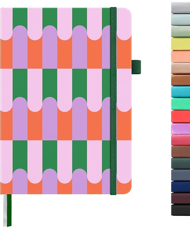 &And Per Se Lined Journal Notebook, 160 Pages, A5 5.7 x 8 inches College Ruled Thick Paper Notebook Journals for Writing, Hardcover Notebooks for Women Men Office School (Color Block)