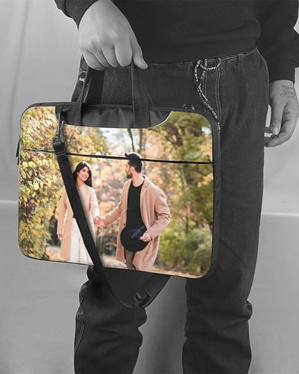 Custom Laptop Bag Personalized Laptop Case Sleeve Shoulder Bag With Photo Logo Text Slim Computer Messenger Briefcases