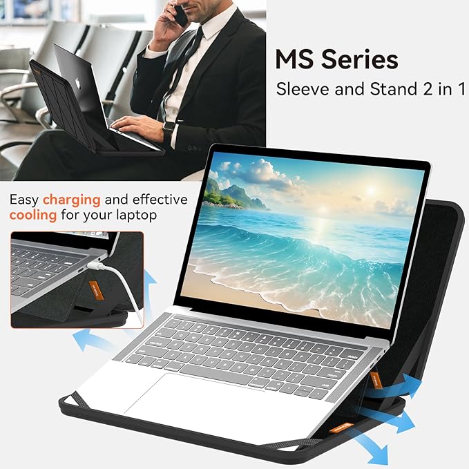Smatree MS41T Hard EVA Protective Sleeve Case with Stand Compatible for 14 inch HP OmniBook Ultra Flip 2-in-1 Laptop Next Gen AI PC 14t-fh000/Ultra Flip Laptop 14, HP OmniBook 5 Next Gen AI 14