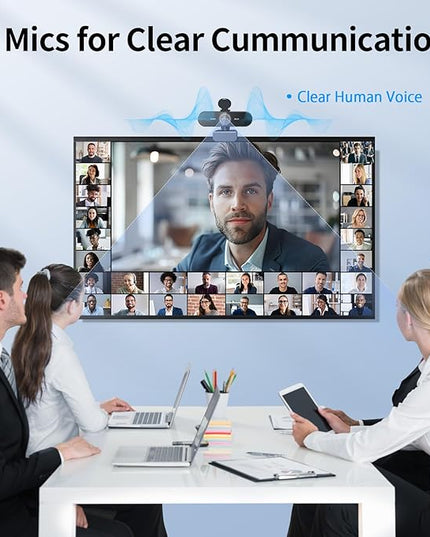 EMEET NOVA 4K Webcam for PC - Ultra 4K HD, PDAF Autofocus, Dual Noise-Cancelling Mics, 73° FOV, Auto Light Correction, USB-A, Privacy Cover, Ideal for High-End Business Meetings&Live Streaming