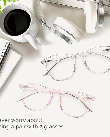 IBOANN Blue Light Glasses for Woman/Men, Fashion Blue Light Glasses Men, Fake Glasses Help Reduce Screen Fatigue