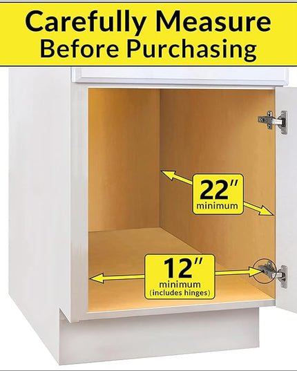 LYNK PROFESSIONAL® Pull Out Cabinet Organizer, 11" x 21" Slide Out Drawers for Kitchen Cabinets - Sliding Pull-Out Pantry Shelves – Home Shelf Organizers - Lifetime Ltd. Warranty, Chrome