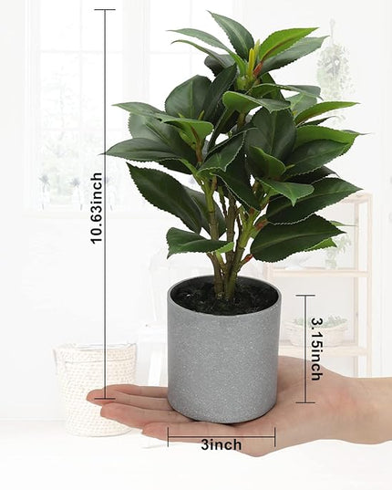 iPreference 4 Pack Mini Potted Fake Plants Artificial Lavender and Campanula Plants for Home Office Desk Room Decoration