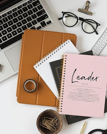 OXW Blush Notebooks for Work, Leadership Gifts Office Work Notebook Journal for Writing Meeting Note Taking, Thank You Appreciation Gifts for Women Men Leader Mentor Boss Manager Principal, 5.5"x8.3"