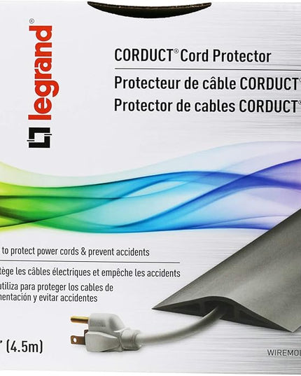 Legrand Wiremold Cord Cover, Ivory Cable Concealer Kit for Wall-Mounted TV, 15 ft Cord Management Channel to Hide Cables and Wires, CDI-5