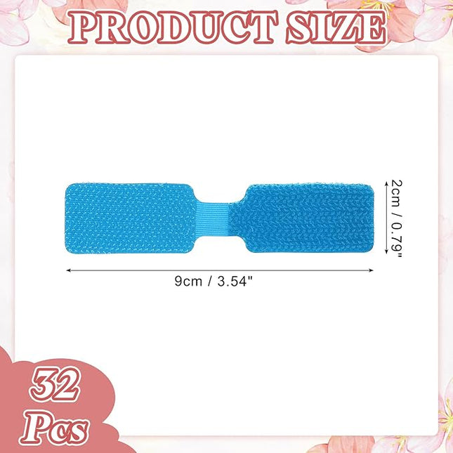 PATIKIL 3.5 x 0.8 Inch Cable Labels, 32 Pcs Electronic Cable Identification Tags Nylon Write on Wire Labels Rectangle Cord Tags Labeling for Electronics Management Organization, Sky Blue