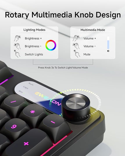 C98 Wired Keyboard and Mouse Combo, Wired Computer Keyboards with Wrist Palm, Double-Shot Keycaps, Silent RGB Backlight Keyboard for Windows/MAC/PC (Black)