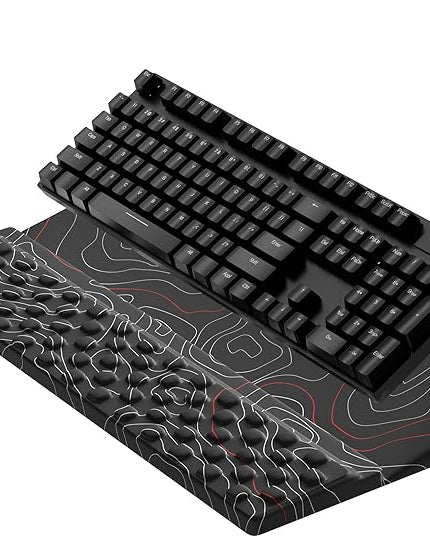 Ospelelf Tilt Keyboard Stand with Wrist Rest, Comfy Ergonomic Keyboard Riser Holder for Office Home