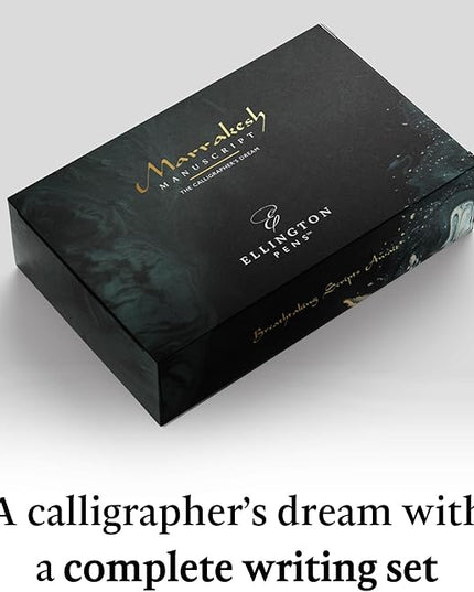 Ellington Pens Luxury Calligraphy Set – Premium Fountain Pen with 6 Nibs, 6 Bottle, 6 Cartridges, Converter, and Elegant Gift Box – Perfect for Calligraphers, Writers, Gifting