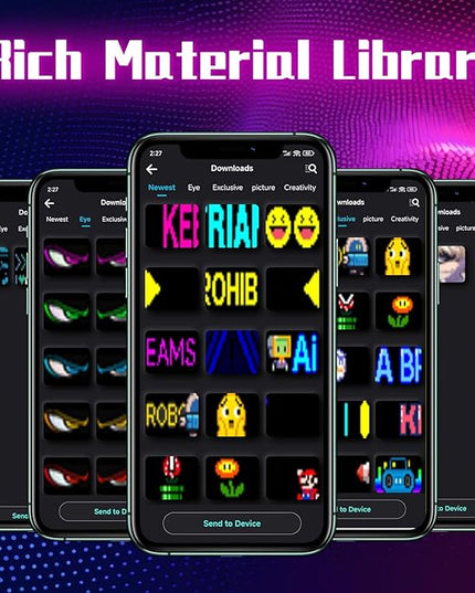 Programmable Light for Car,7"*3" LED Sign,Control by APP,Custom Colors, Patterns, and Text for Car and Store