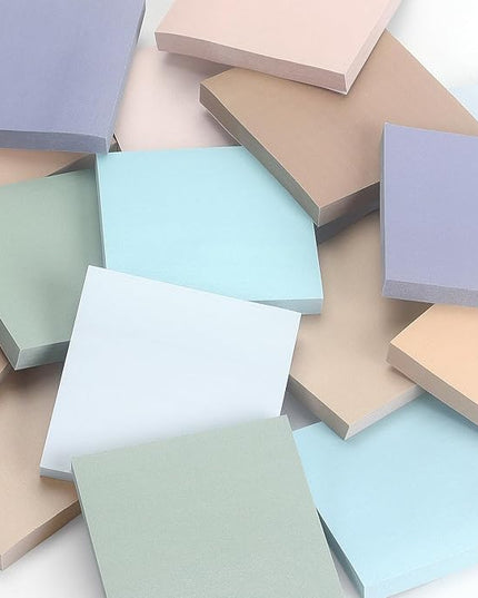 Vintage Colors Sticky Notes 3x3 inch, 8 Pads, Self-Stick Note Pads, Super Sticky Self-Adhesive Sticky Notes, 8 Pads/Pack, 80 Sheets/Pad
