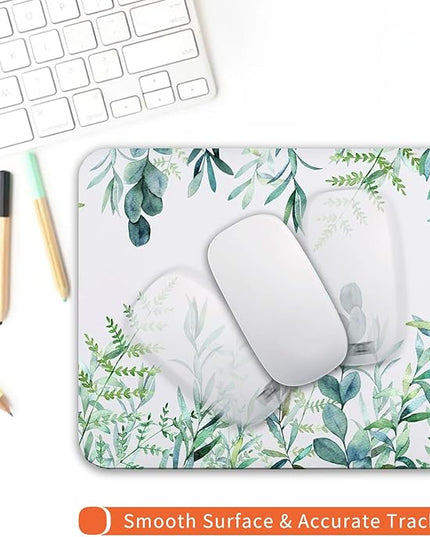 Square Mouse Pad Green Grass, Personalized Premium-Textured Custom Mouse Mat Design, Washable Mousepad Cloth, Non-Slip Rubber Base Computer Mouse Pads for Wireless Mouse