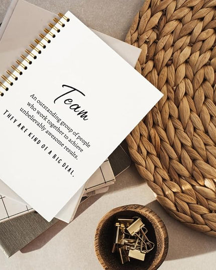 hold fizz Meeting Notebook for Work, Employee Appreciation Gifts, Team Gifts for Employees, Thank You Gifts for Women Men Leader Boss Manager Mentor Coworkers, Journals for Writing, 5.5"x8.3"