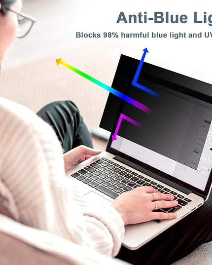 IPROKKO Laptop Privacy Screen 13.3 Inch Compatible With Hp, Dell, Acer, Lenovo, Thinkpad, Samsung, Asus, Sony, Removable 16:9 Aspect Laptop Privacy Shield, Anti Blue Light Glare 13.3 Inch Laptop Priva