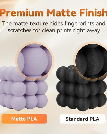 FLASHFORGE PLA Filament 1.75mm +/- 0.02mm, Matte Purple 3D Printer Filament 1kg (2.2lbs) Spool, Excellent Printing Performance, Easy to Use for Most FDM 3D Printers