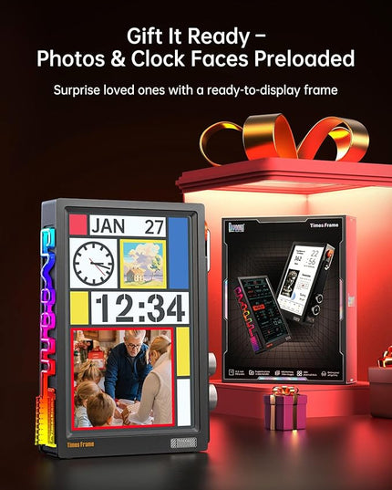 Divoom TimesFrame – 10.1" WiFi 6 Digital Picture Frame & Smart Desk Display, No Subscription | 64GB | Send Photos, Videos & AI Styles + Live Widgets (Weather, Calendar, etc)–Perfect Personalized Gift