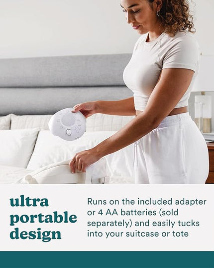 Homedics Sleep Better Portable Sound Machine, Night Light,12 Soothing Sounds Including White Noise, Rain, and Thunderstorm, Ultra-Portable Design, Auto-Off Timer, Ideal for Travel & Baby Sleep
