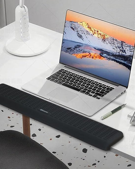 UnivoColors PostureUp L-Shaped Desk Long Wrist Rest Elbow, Non-Slip, Memory Foam, Desk Edge Support, Ergonomic Design for Long-Hour Work (23.6 * 3.9 inch One-Piece Design,Purple)