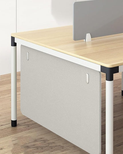 Under Desk Privacy Panel Divider No Drilling, Soundproof Modesty Panel for Office Desks Standing Workstation, Desk Privacy Divider Skirt Partition for Hidden Cables(Beige,60x60cm/23.6x23.6in)