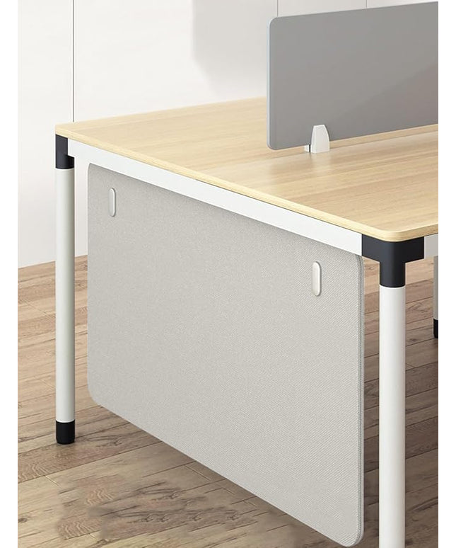 Under Desk Privacy Panel Divider No Drilling, Soundproof Modesty Panel for Office Desks Standing Workstation, Desk Privacy Divider Skirt Partition for Hidden Cables(Beige,120x60cm/47.2x23.6in)
