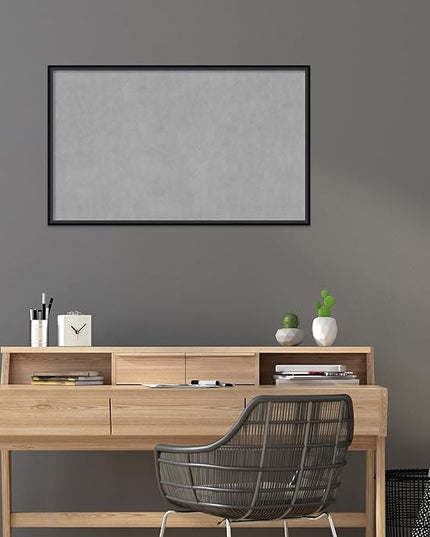 Amanti Art Black Framed Magnetic Board 25x41 Large Vision Board for use with Magnets, 100% Metal Sheet to Display Items as Office Decor or for Home Organization in mudroom, Kitchen or Kids Room