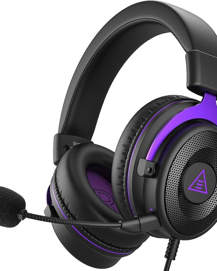 EKSA E900 Headset with Microphone for PC, PS4,PS5, Xbox - Detachable Noise Canceling Mic, 3D Surround Sound, Wired Headphone for Gaming, Computer, Laptop, 3.5MM Jack