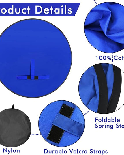 Portable Blue Screen Chair, 57 in BlueBackdrop with Stand Double Sided Foldable Screen Background, Chroma Key, Blue Backdrop for Chair Photography Streaming Gaming Photo Zoom Video Chats and Meeting