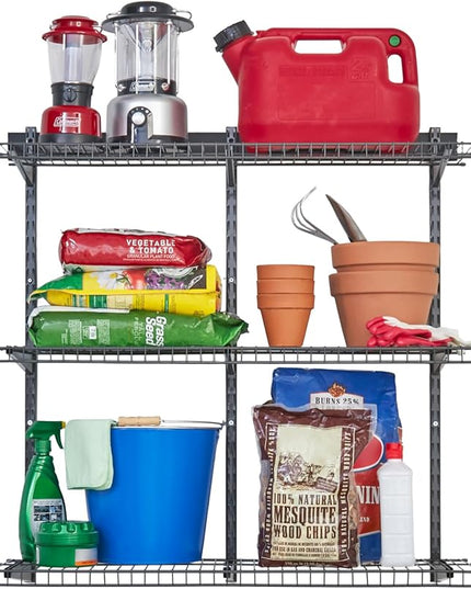 Rubbermaid Fasttrack Rail Storage 36"x12" 3-Shelf Kit, 350 lbs. Per Shelf, for Home/Garage/Shed/Workshop Organization
