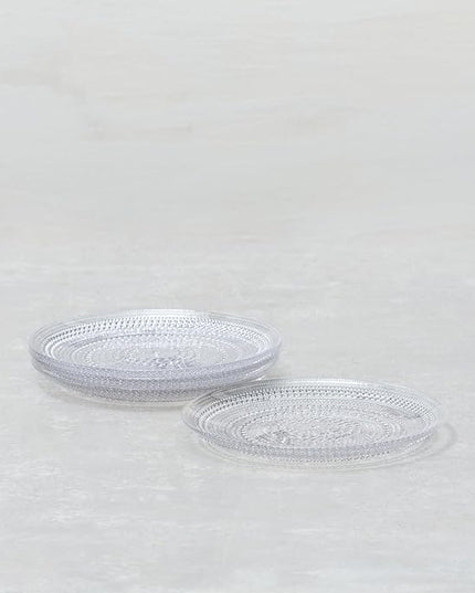 Fortessa Jupiter Hobnail Glass, 8" Salad Plate (Set of 4), Clear