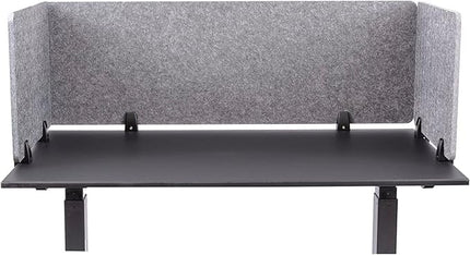 Stand Up Desk Store ReFocus Raw Clamp-On Acoustic Desk Divider Mounted Privacy Panel to Reduce Noise and Visual Distractions (Castle Gray, 47.25" x 16")