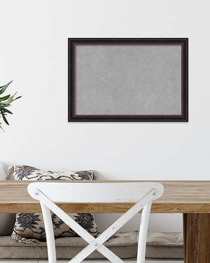 Amanti Art Black Framed Magnetic Board 14x20 Small Vision Board for use with Magnets, 100% Metal Sheet to Display Items as Office Decor or for Home Organization in mudroom, Kitchen or Kids Room