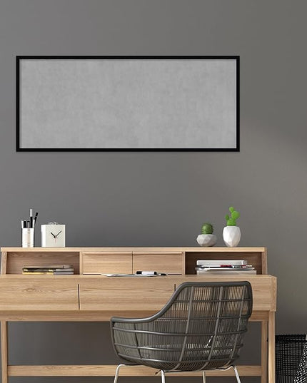 Amanti Art Black Framed Magnetic Board 21x49 Oversize Vision Board for use with Magnets, 100% Metal Sheet to Display Items as Office Decor or for Home Organization in mudroom, Kitchen or Kids Room
