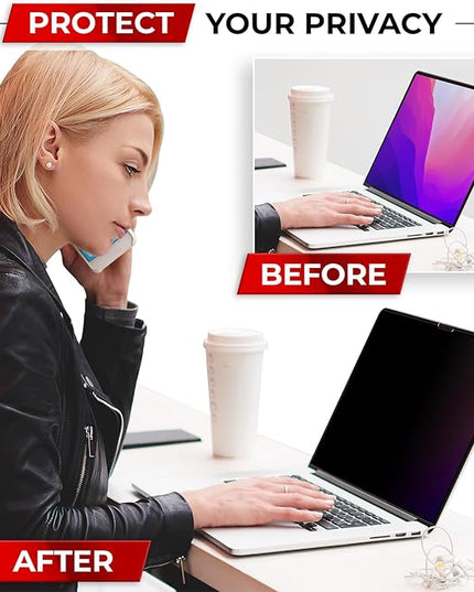 SightPro Magnetic Privacy Screen for MacBook Pro 13 Inch (2016, 2017, 2018, 2019, 2020, 2021, 2022, M1, M2) Removable Laptop Privacy Filter Shield and Protector