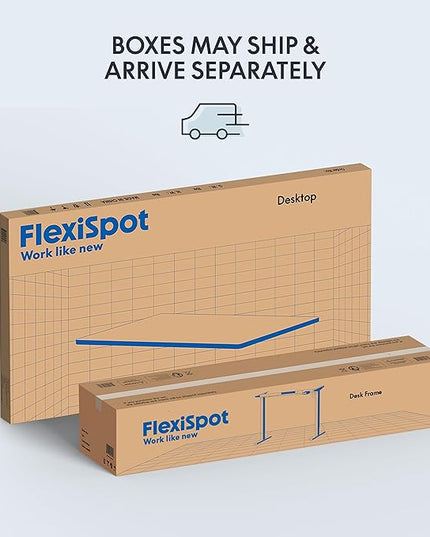 FLEXISPOT EN1 One-Piece Standing Desk with 1-Inch Thick Desktop, 40"x24" Electric Height Adjustable Desk for Home Office & Multi-Device Workstations, White
