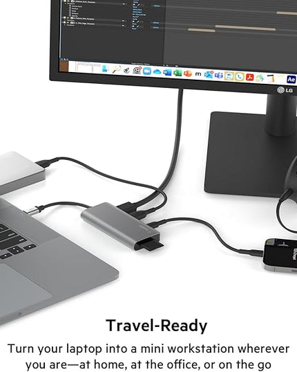 Belkin USB-C Hub, 5-in-1 MultiPort USB-C Docking Station for MacBook & Windows w/ 4K HDMI 1.4, 2x USB-A 3.1, SD 3.0, & Micro SD 3.0, & 5Gbps Data Transfer for Home, Office, & Travel, PVC002