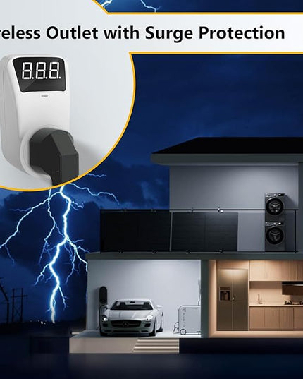 BSEED Surge Protector, 1800W Wall Surge Protector for Refrigerator, TV, PC, Home Appliance, Voltage Regulator with LED Display Screen, Adjustable Voltage Protector, 15A, 120V, 4 Pack