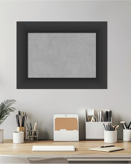 Amanti Art Black Framed Magnetic Board 17x23 Small Vision Board for use with Magnets, 100% Metal Sheet to Display Items as Office Decor or for Home Organization in mudroom, Kitchen or Kids Room