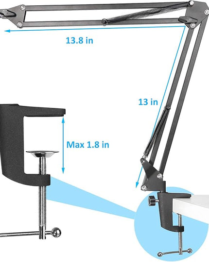 Razer Seiren X Boom Arm with Pop Filter - Mic Stand with Foam Cover Windscreen for Razer Seiren X Streaming Microphone by YOUSHARES