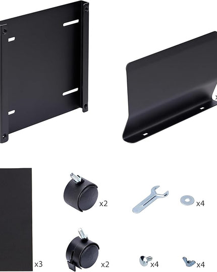 StarTech.com Computer Tower Cart, Rolling Mobile CPU Caddy on Wheels, Max Load 46.3lb/21kg, Adjustable Desktop Case Mount