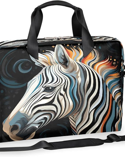 JXDXHCW Animal Zebra Laptop Bag Carrying Case 15.6 Inch Laptop Briefcase Messenger Shoulder Bag for Tablet Computer Bag for Travle Business Men Women