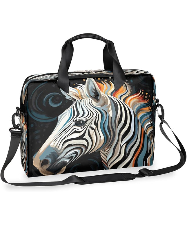 JXDXHCW Animal Zebra Laptop Bag Carrying Case 15.6 Inch Laptop Briefcase Messenger Shoulder Bag for Tablet Computer Bag for Travle Business Men Women