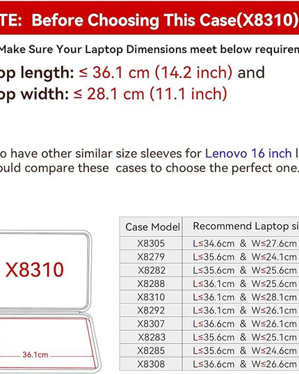 Smatree Hard EVA Protective Sleeve Case Compatible for 16 inch Lenovo Legion Pro 7i Gen 10 2025, for 16 inch Lenovo Legion 9i Gen 9, for 16inch LOQ 16IRH8/16APH8 Gaming Laptop (X8310)
