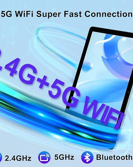 Android 14 Tablet, 2025 Tablets with 10 Inch IPS Incell Screen, 22GB+128GB (1TB Expand), 8000mAh Octa-Core Tablet with Keyboard, Mouse, Case, GPS, BT5.0, Support Widevine L1, Split Screen -Metal Brown