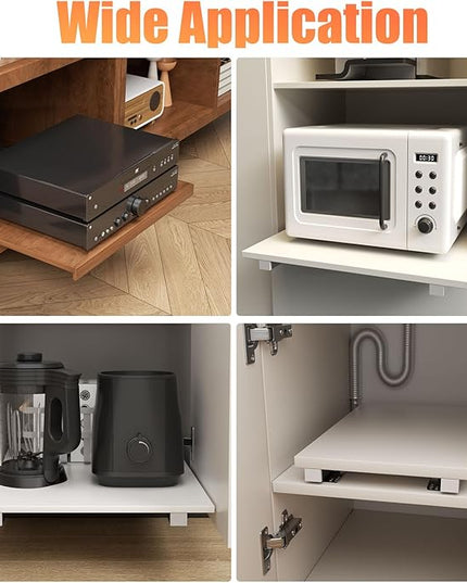 TMGSK Pair Undermount Drawer Slides Bottom Mount Pull Out Shelf Slider Under Mount Drawer Glides Full Extension Soft Close Drawer Runner Shelf Track for Kitchen Face Frame or Frameless Cabinet Drawer