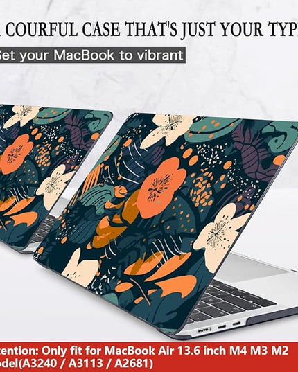 CISSOOK Compatible with MacBook Air 13.6 inch Case 2025 2024 2023 2022 Release M4 M3 M2 Chip, Plastic Flowers Hard Shell Keyboard Cover for MacBook Air 13.6 inch Case A3240 A3113 A2681, Little Flower